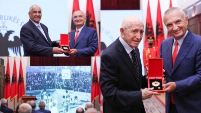 Meta dekoron trajnerin legjendar të volejbollit Vangjel Koja dhe basketbollistin e shquar Muhamet Përmeti