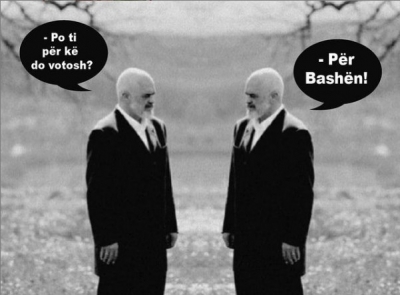 ’Po ti për kë do të votosh? ‘’, lideri i PD i nxjerr Ramës ‘memen’ e vet dhe ironizon: Për Bashën!