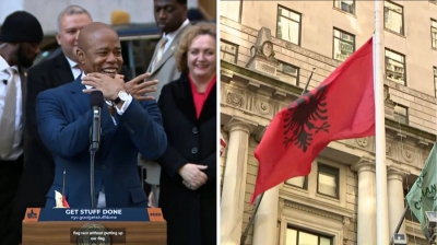 Festë në Nju Jork, kryebashkiaku ngre flamurin shqiptar në mes të qytetit