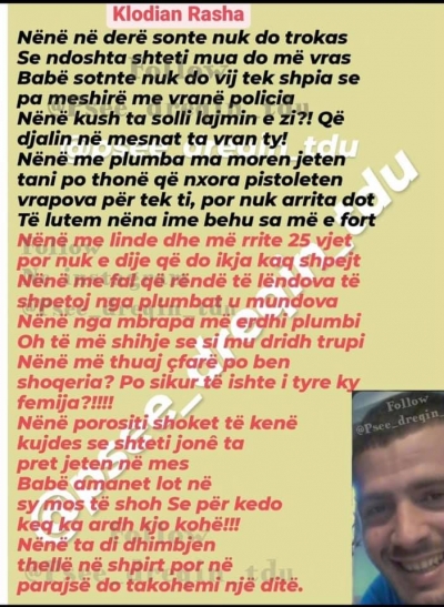 “Klodian Rasha, i ekzekutuar për së dyti nga…”, Berisha nxjerr foton e të riut të dhunuar dhe elegjinë prekëse