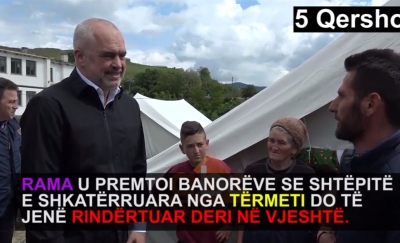 Ja premtimet e Ramës për tërmetin në Qafëzezë të Kolonjës, sot banorët janë sërish jashtë në çadër