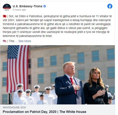 Sot Dita e Patriotëve, SHBA përkujton jetët e humbura
