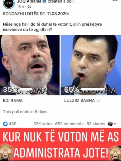 Berisha:Gusht e gune shqiptaret po i ven hune!I Votuan 32000 qytetar!E para te ka vdek shpresa! Ike!