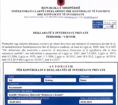 Edi Rama 'zbardh' pasurinë e tij: Viti 2018 më varfëroi, jam i zhytur në borxhe!