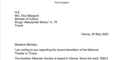 Shoqatat austriake: Jemi të irrituar nga shembja e Teatrit. Kemi ndihmuar kulturën në Shqipëri, por ju nuk respektoni vlerat