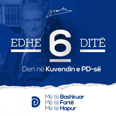 Berisha: Edhe 6 ditë deri në Kuvendin e PD-së!