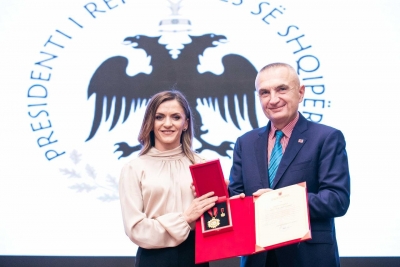 Presidenti Meta vlerëson atleten e shquar Luiza Gega me titullin "Mjeshtër i Madh"