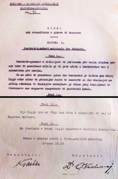 1945/Ligji më jetëgjatë i regjimit komunist ishte ai i qirave