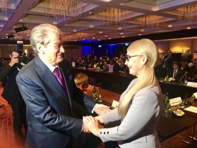 Berisha takon në Crans Montana, ish-kryeministren e Ukrainës Timoshenko
