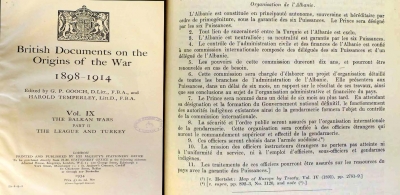 Faksimile nga libri që përmban procesverbalet e konferencës së Londrës