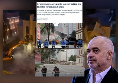 'Një pjesë e kulturës shqiptare mori fund'/ 'Le Figaro': Zemërim popullor pas shembjes së Teatrit Kombëtar