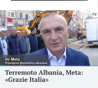 Tërmeti/ Meta flet për “ANSA”: Faleminderit Itali!