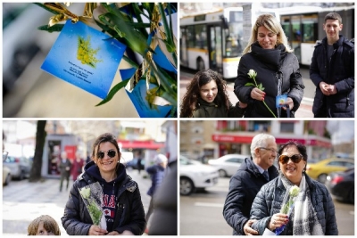 VIDEO/ Nga veriu në jug, Lulzim Basha dhuron 10 mijë lule për “ditën e gruas”