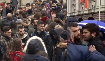 Tension te protesta, studentët nuk pranojnë ushtarin e Veliajt, ja si e përzunë