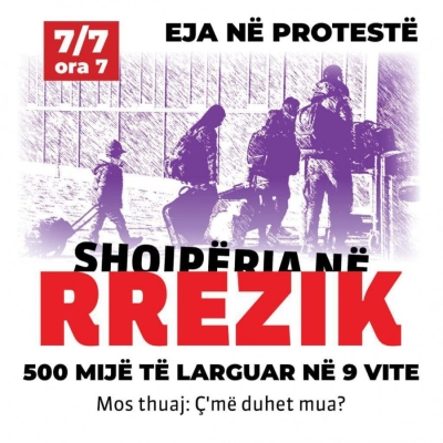 &#039;7 Korrik&#039; protesta e shqiptarëve Protesta e opozitës, rreth 2000 qytetarë dibranë nisen drejt kryeqytetit