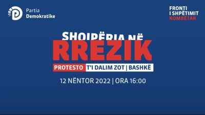 ‘Baltosja e flamurit kombëtar me ngjyrat e Rilindjes’/ Spoti i protestës së 12 nëntorit thirrur nga PD dhe Fronti Opozitar