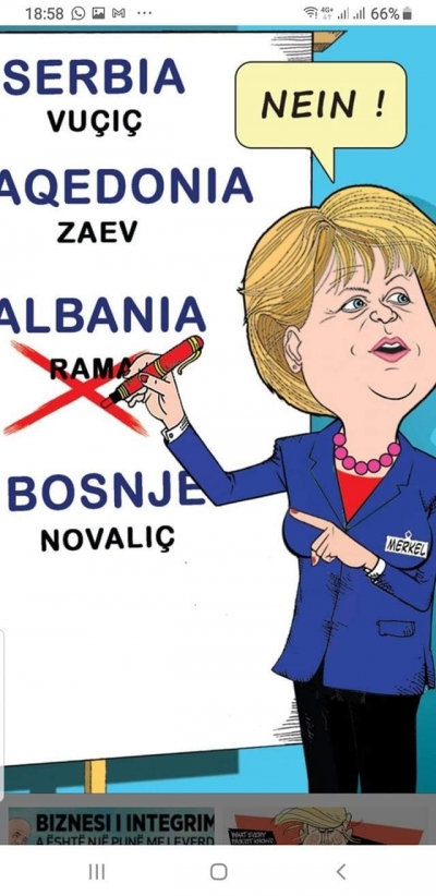 ANGELA MERKEL VAZHDON TI THOTE NEIN PER TE TETIN VIT RADHAZI EDI RAMES DHE QEVERISE SE RILINDJES PER INTEGRIMIN EUROPIAN!