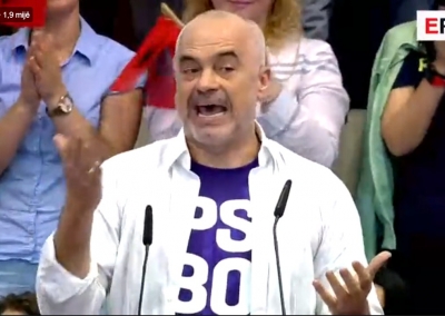 “Burg, qorra, të metë, budallenj, bllokoj vizat”, fjalimi i Ramës në hapjen e fushatës fasadë