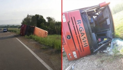 Përmbyset autobusi i linjës Prishtinë-Lubljanë: 12 shqiptarë të plagosur në spital