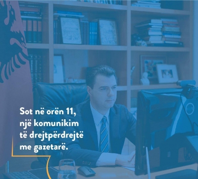 Sot ne orën 11:00,Lulzim Basha në një komunikim të drejtpërdrejtë me gazetaret