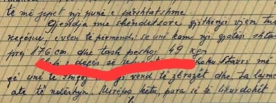 1961/Letra e shqiptarit nga Kosova nga kampi i përqëndrimit në Seman: &quot;Jam i sëmurë, peshoj 49 kilogramë&quot;