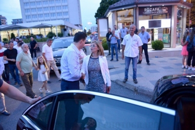 Lulzim Basha në Shkodër, takim me kryebashkiaken e fortë