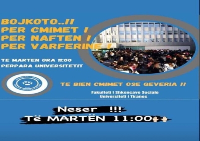 ‘Të bien çmimet ose qeveria’/ Berisha njofton protestën: Studentët zbresin në shesh...Mjerë tirani