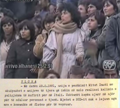 1991/Anija e peshkimit “Mitat Dauti” në Itali