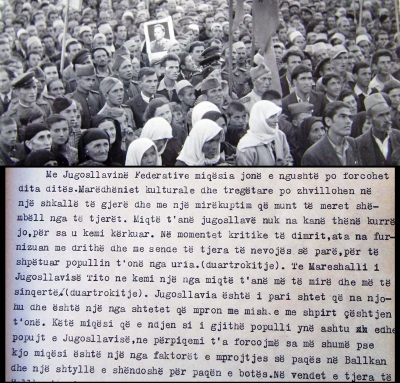 1945/“Jugosllavia mbron me mish e me shpirt çështjen tonë”