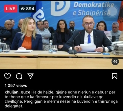 Nje tjeter anetar i Keshillit Kombetar Xhuljano Guçe pergenjeshtron Gazmend Bardhin.