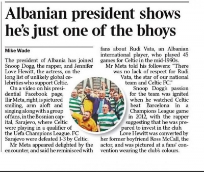 Prestigjozja 'The Times': Meta, personaliteti botëror që i ‘bashkohet’ Celtic