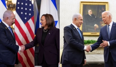 Netanyahu takime të veçanta me Biden, Harris dhe Trump, VOA: Përpjekje për të ruajtur një balancë delikate politike