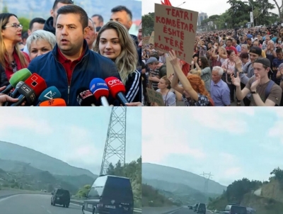 VIDEO/ Braimllari: Rama përdor policinë dhe forcat speciale për të bllokuar protestën e artistëve
