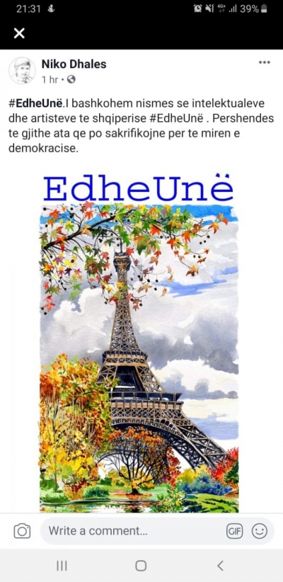 Nga Parisi, edhe poeti i njohur shqiptar sensibilizon kundër 30 qershorit