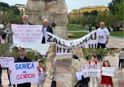 &#039;Skavica = Genocid’/ Protestë kundër ndërtimit të hidrocentralit në Dibër