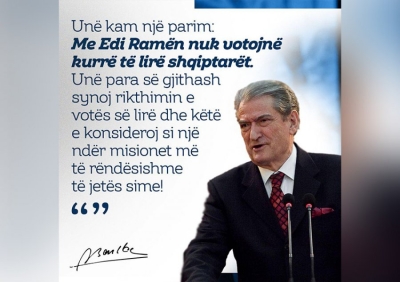 &#039;Një ndër misionet më të rëndësishme në jetë’/ Berisha: Para së gjithash synoj rikthimin e votës së lirë!