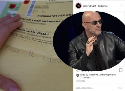 Mesazhi i trishtë i qytetarit në fletën e votimit. Artisti i njohur publikon foton dhe shkruan: Zgjedhja e lirë që e gjen me vend të…