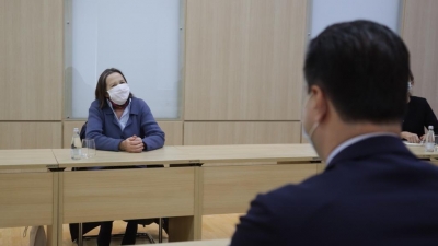 Ambasadorja franceze në Tiranë takim me kreun e PD Lulzim Basha