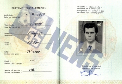 Pasaporta e Edvin Ramës në vitin 1989