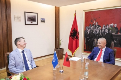 Meta me koordinatorin e OKB/"Nje bilanc i bashkepunimit te shkelqyer i Shqiperise me OKB".