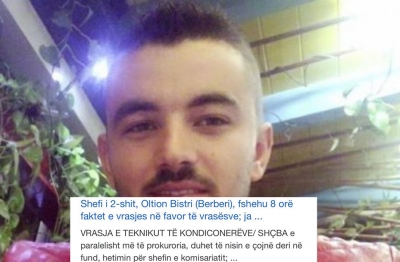 "Akuza shefit të komisariatit nr. 2 se ka fshehur për 8 orë faktet e vrasjes makabre të Endrit Çelës