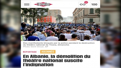 Prestigjozja franceze “Liberation”: Shembja e Teatrit Kombëtar sjell revoltë