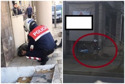 FOTO/ Një burrë i shtrirë në tokë në Tiranë, mbërrin policia. Qytetarja: Në fytyrë ishte…