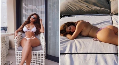 Demi Rose i &quot;çartë&quot; grekët, shfaqet provokuese në Santorini