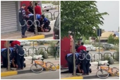 VIDEO/ Katër policinë shtrijnë në trotuar adoleshentin dhe e dhunojnë. Ngjarja dyshohet për shkak të…