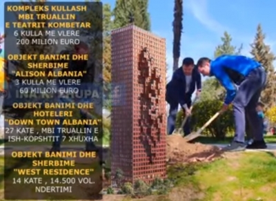 VIDEO/ &#039;780 leje ndërtimi në 4 vjet&#039;, Zhupa: Teatri, &#039;bahçja&#039; e re e kullave që planifikon të mbjellë Veliaj