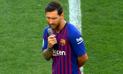 Leo Messi flet për herë të parë si kapiten i Barcelonës